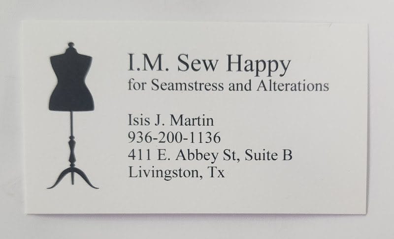 I.M. Sew Happy for alterations
