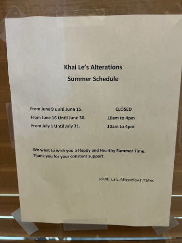 Khai Le’s Alterations