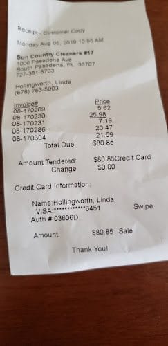 Sun Country Cleaners Inc